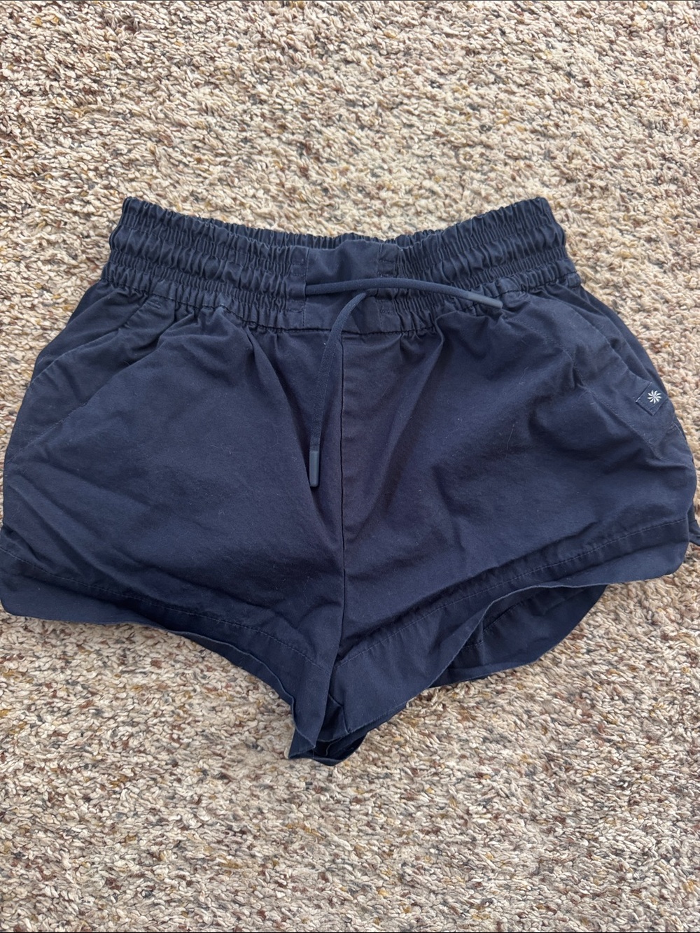 Athleta Girl Navy Elastic-Waist Athletic Shorts